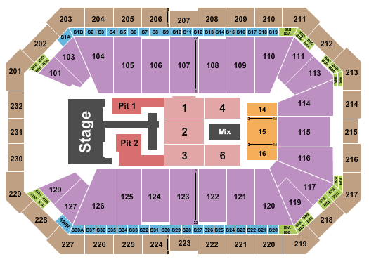 Dickies Arena Teddy Swims Seating Chart
